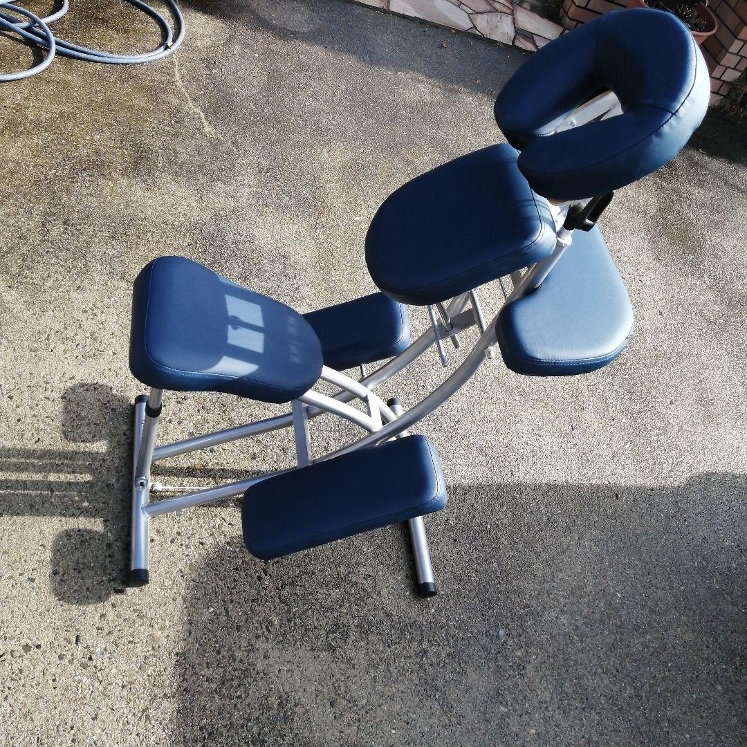 クイックマッサージチェア/折りたたみ式/超軽量/ダークブルー