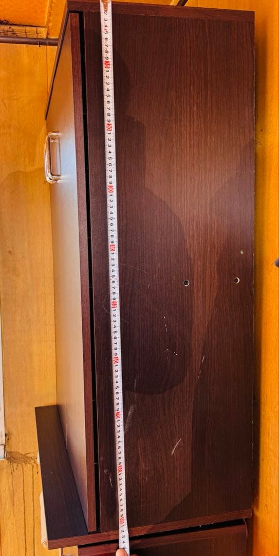 CD・DVD収納ラック 扉付き 大容量 ダークブラウン 93×60×40cm