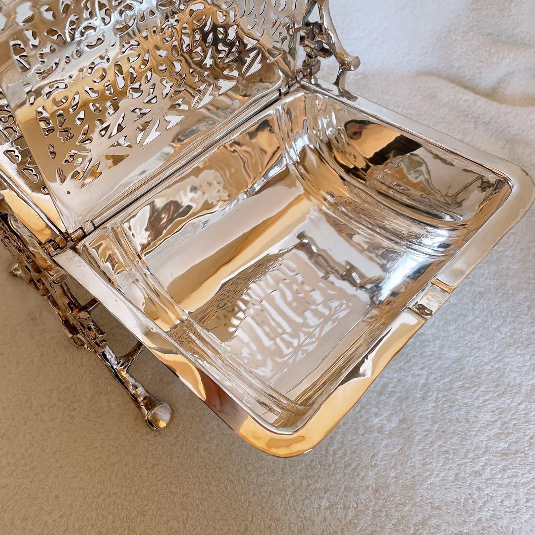 銀器 英国 シルバープレート ビスケットウォーマー