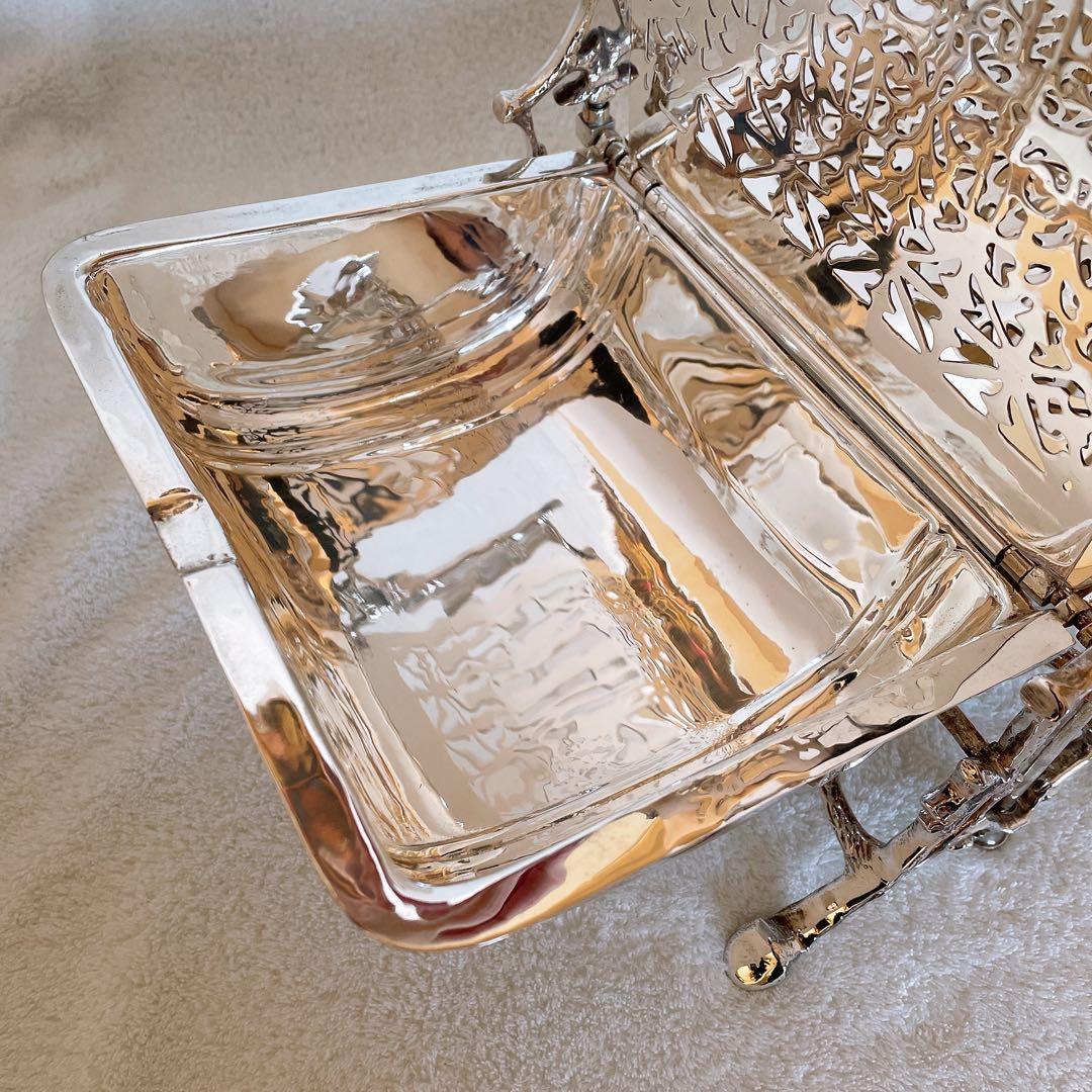 銀器 英国 シルバープレート ビスケットウォーマー