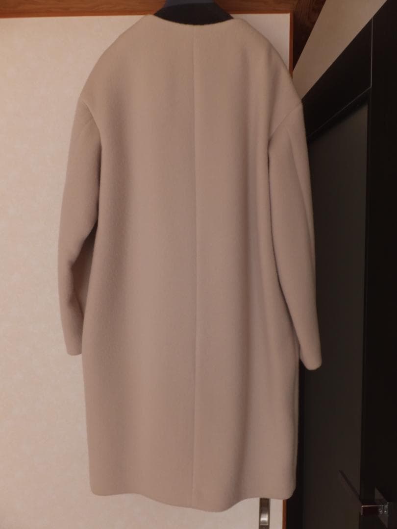 【未使用品】IENA ラムウール ノーカラーコート 36