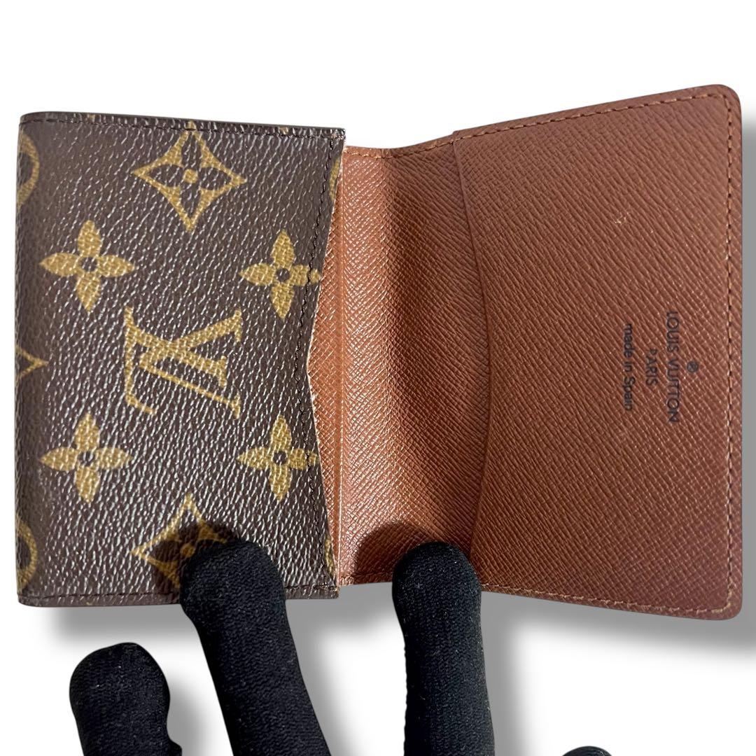 ルイヴィトン カードケース 名刺入れ モノグラム アンヴェロップ ブラウン 茶