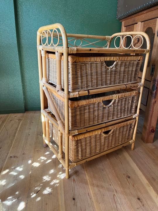 籐 ラタン チェスト インテリア 昭和レトロ 箪笥
