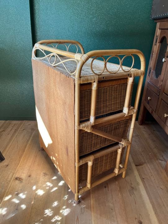 籐 ラタン チェスト インテリア 昭和レトロ 箪笥