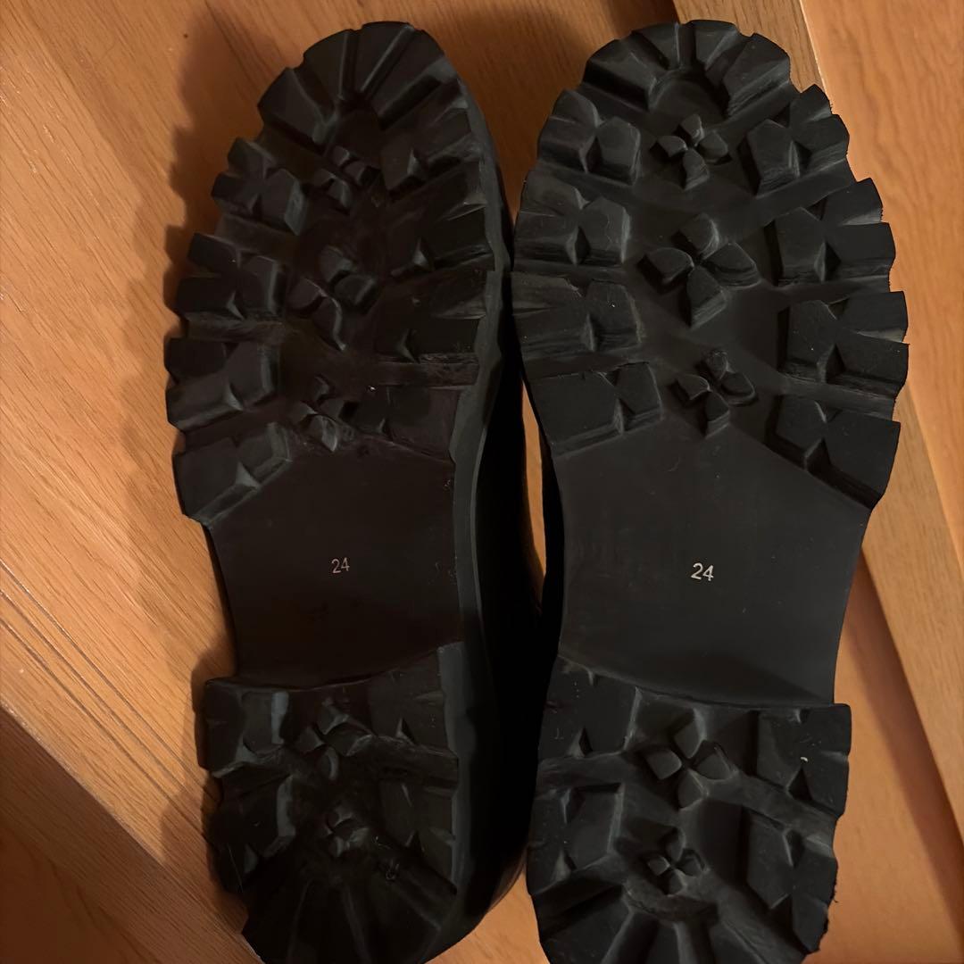 北欧、暮らしの道具店　サイドゴアブーツ　牛皮　ブラック　24センチ