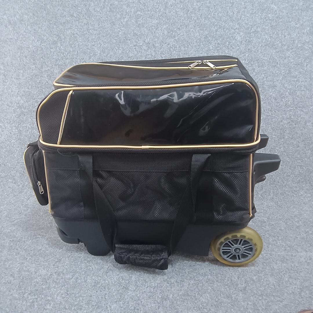 【美品】Brunswick クラウン2ボールローラー 黒×金 2ボール用