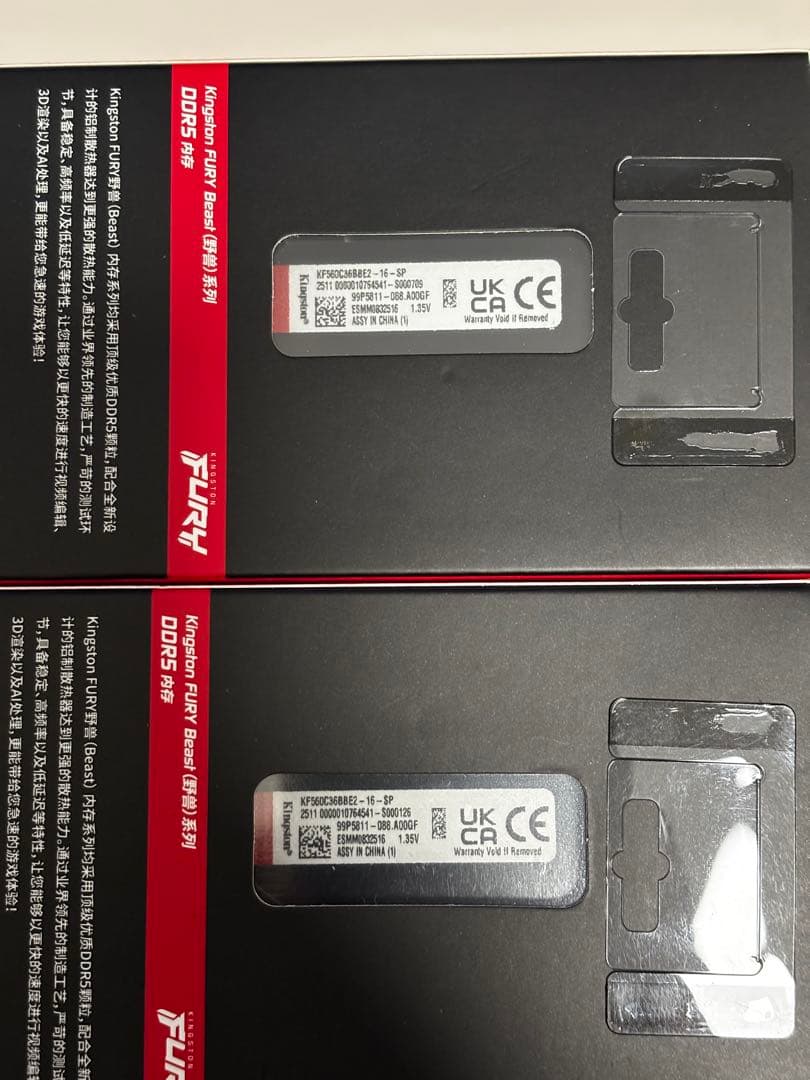 Kingston FURY BEAST DDR5 2枚セット16Gb-6000