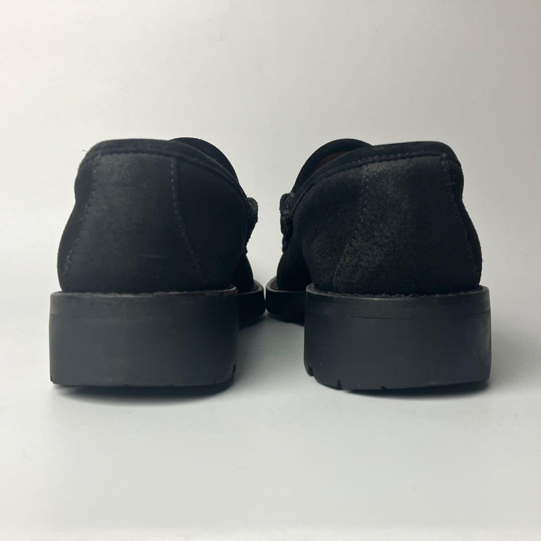 【美品】GUCCI ラグソール　スクエアトゥ　ホースビットローファー　22.5黒