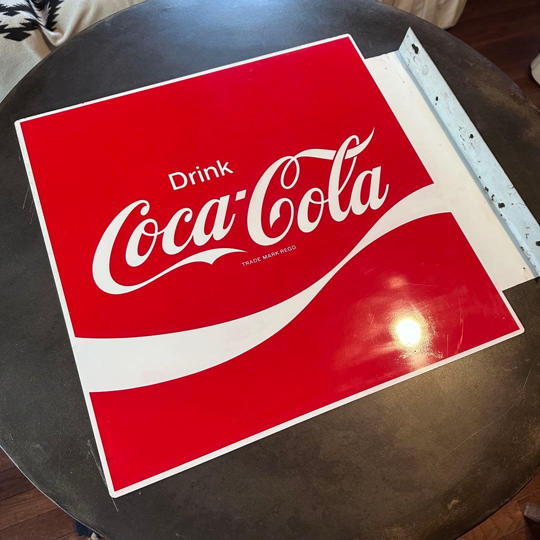 昭和レトロ　ビンテージ　コカコーラ　看板　両面看板　突出し看板　当時物　美品