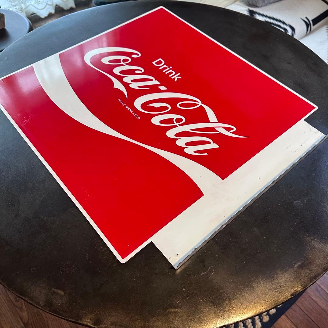 昭和レトロ　ビンテージ　コカコーラ　看板　両面看板　突出し看板　当時物　美品