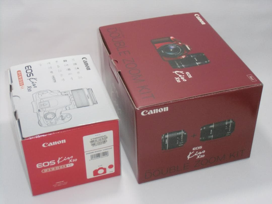 Canon EOS Kiss X50 レッド ダブルズームキット B062
