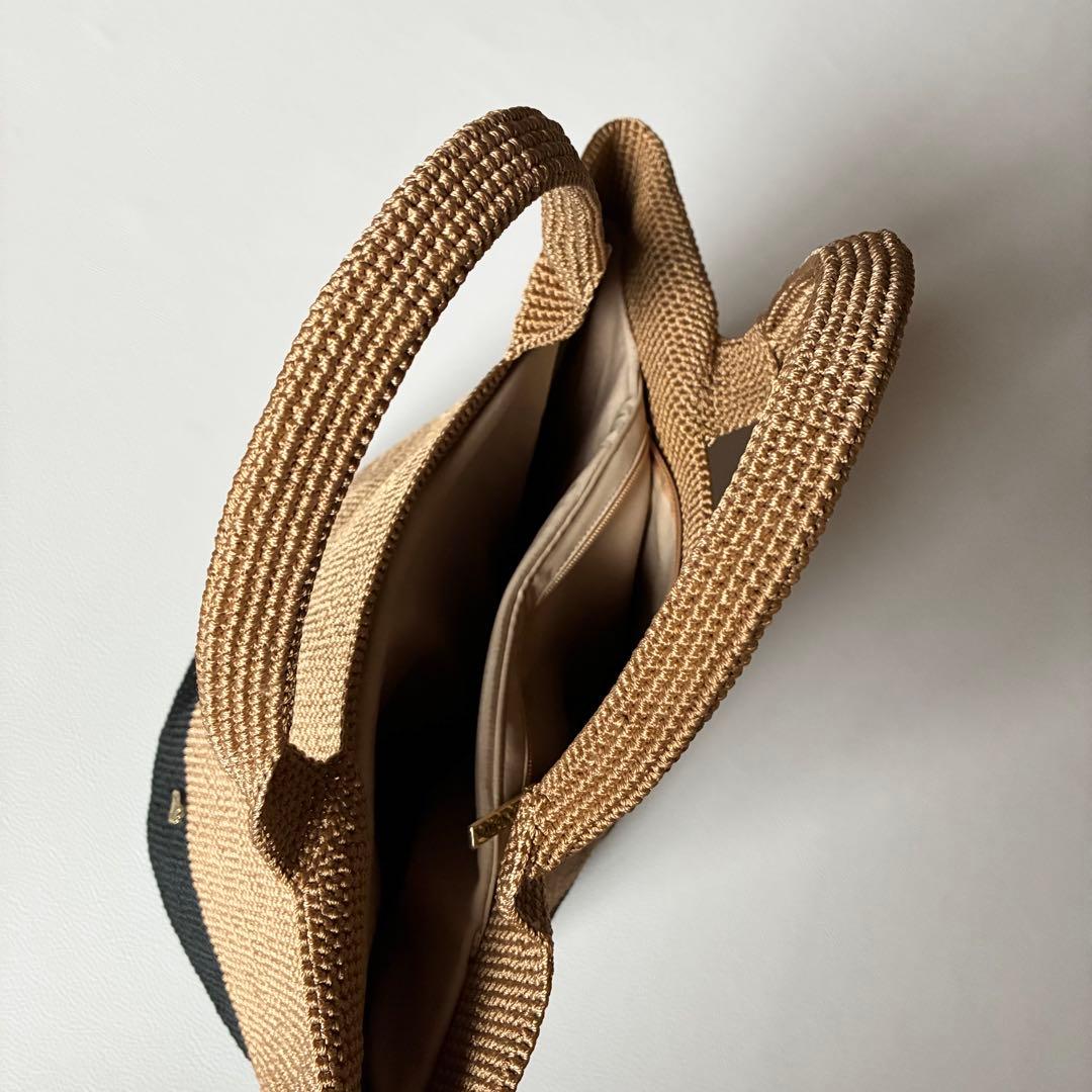 未使用級✨MAISON KEYS　メゾンキーズ　カゴバッグ　バイカラー　洗える