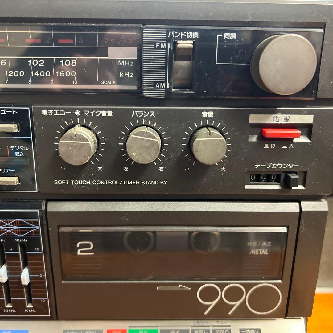 昭和レトロ　SHARP MR-990 ステレオメロディ ダブルカセット ラジカセ