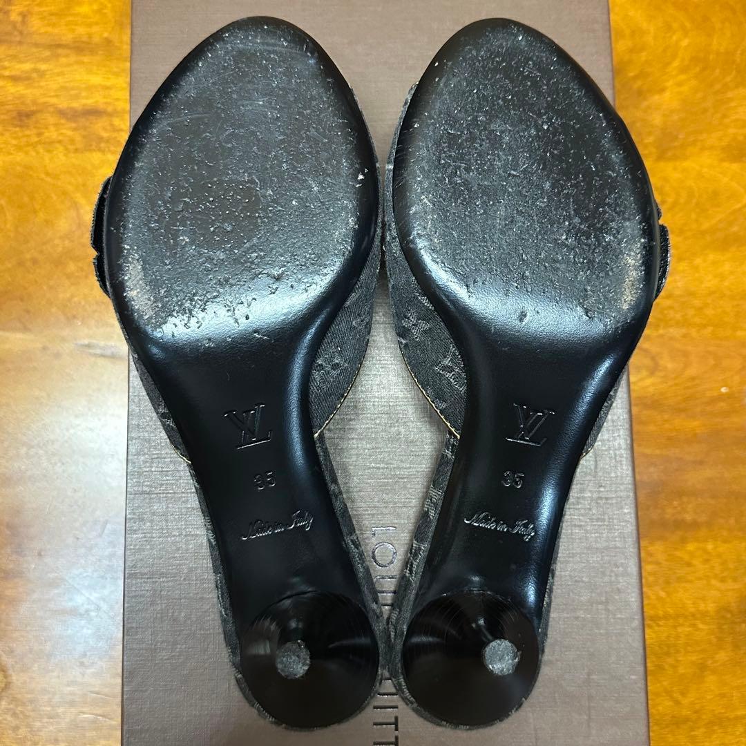 LOUIS VUITTON ヴィトン モノグラム フラワー ミュール 35