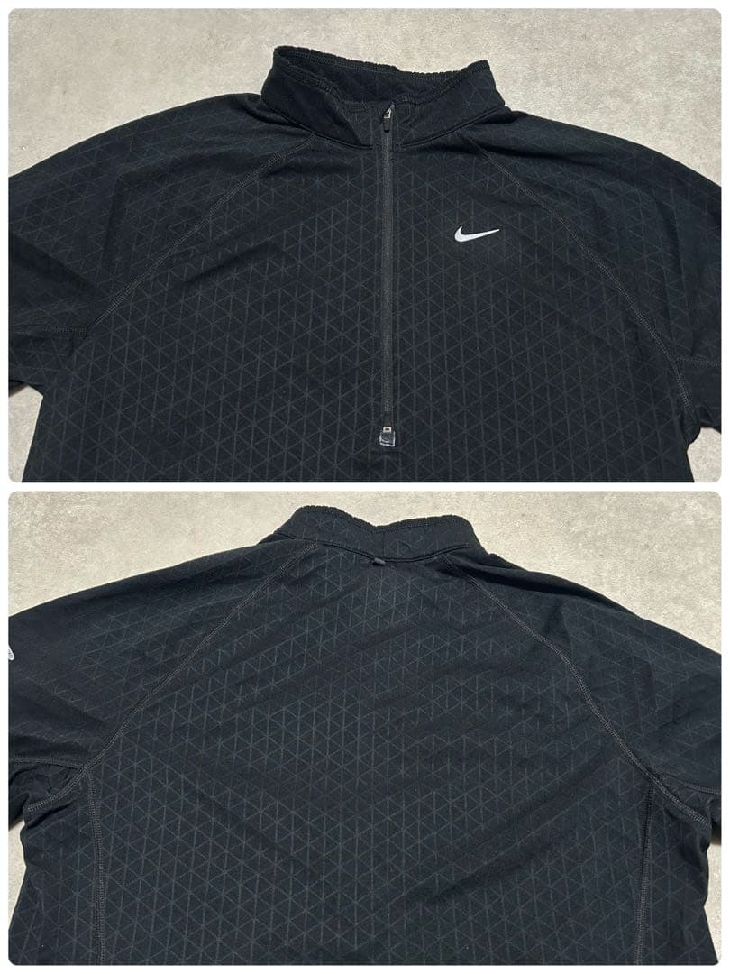 希少 ナイキランニング 幾何学模様 リフレクターロゴ ハーフジップ ジャケット