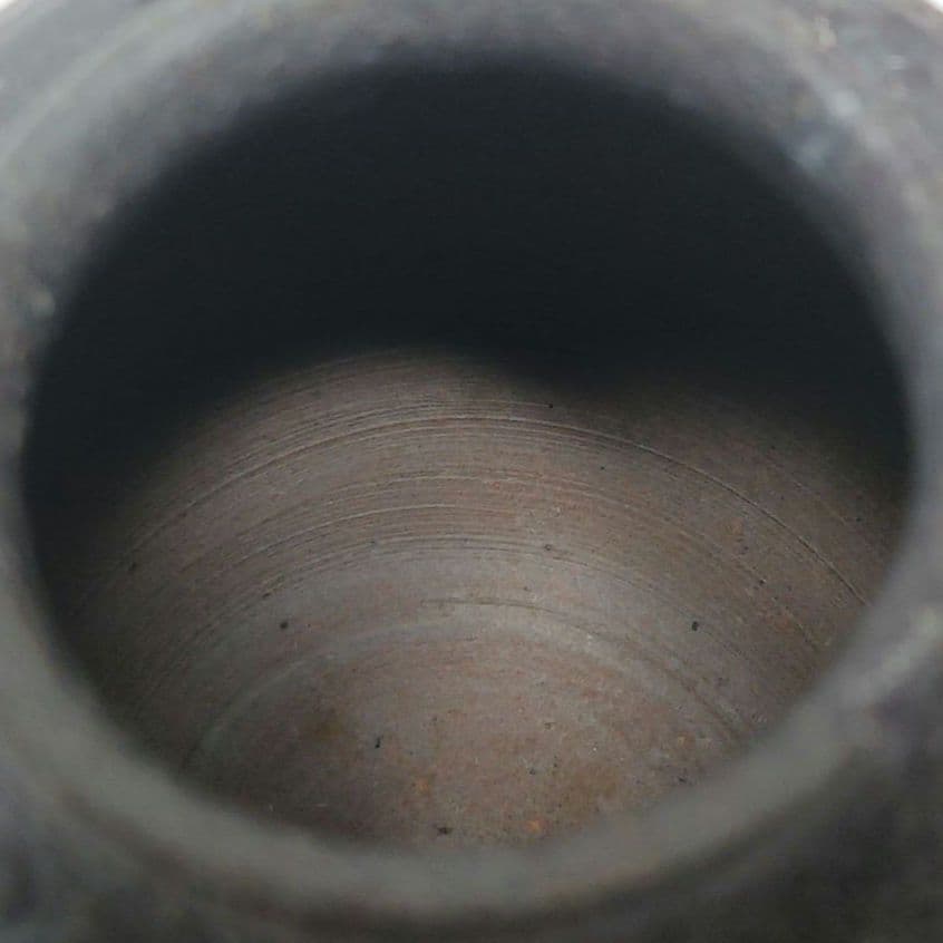 Y3339-4 備前焼 高原敏 茶入 共箱・仕覆　#13