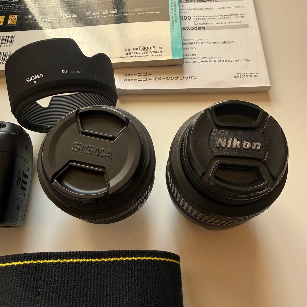 NikonD60 デジタル一眼レフカメラ キット シグマ 単焦点レンズ付き