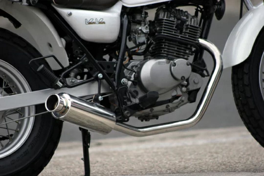 新品　HMS スズキ バンバン200 100φ砲弾マフラー