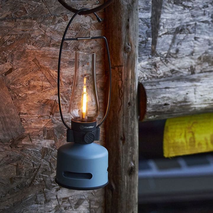 MoriMori LED ランタンスピーカー S グレーブルー