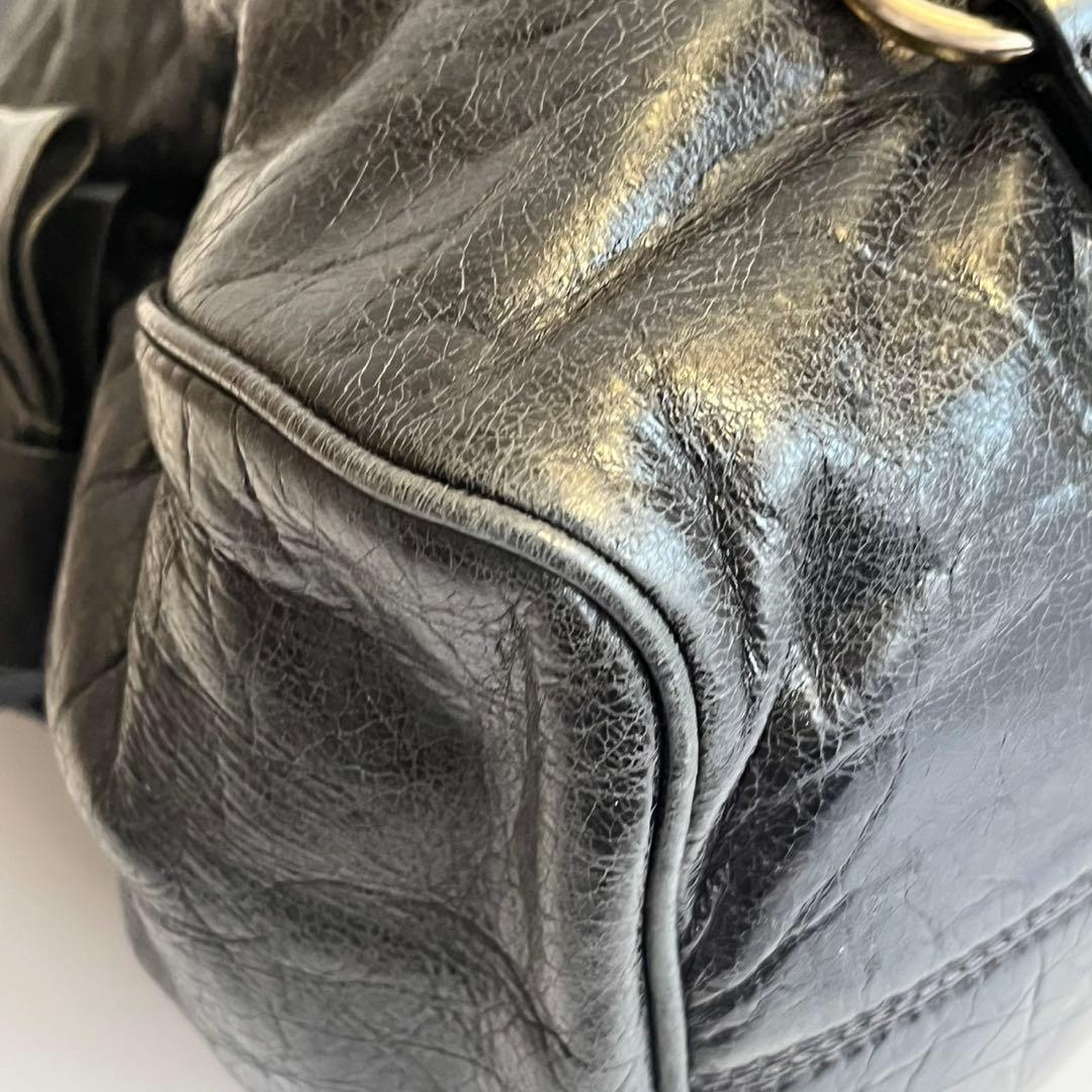 MIUMIU ミュウミュウ　ハンドバッグ　レザー　ブラック　黒