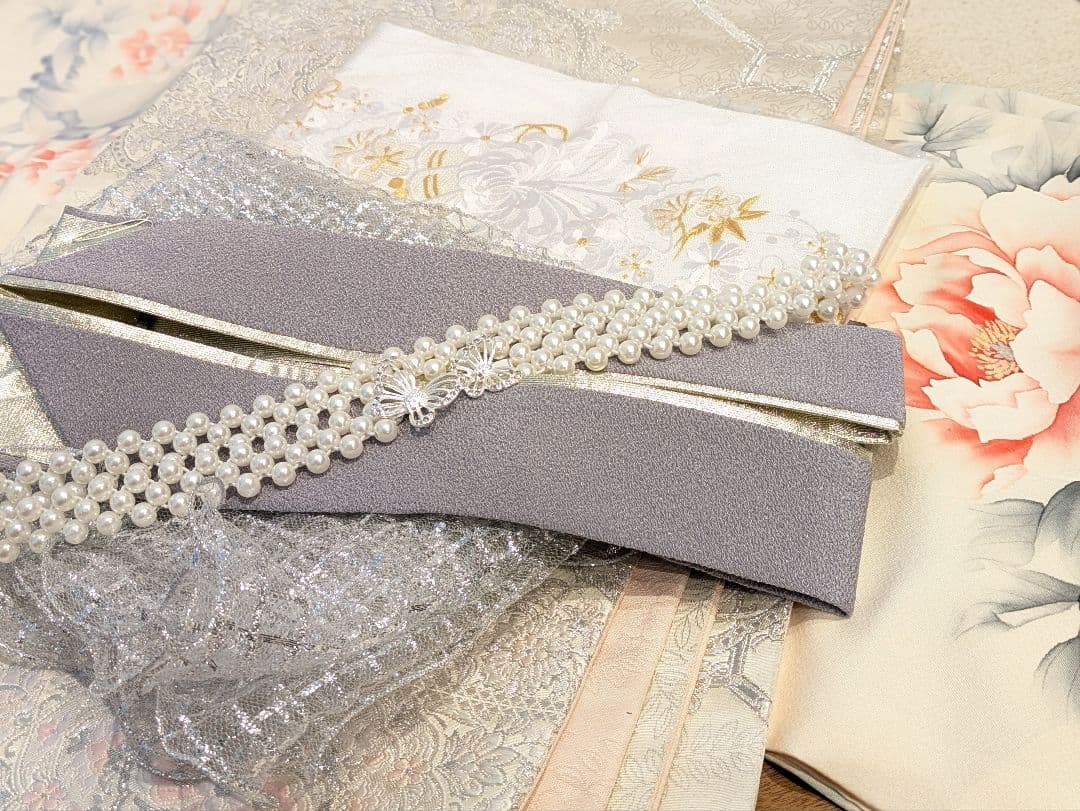 Rainbow 振袖フルセット 身丈172裄65 手描き 白系 成人式