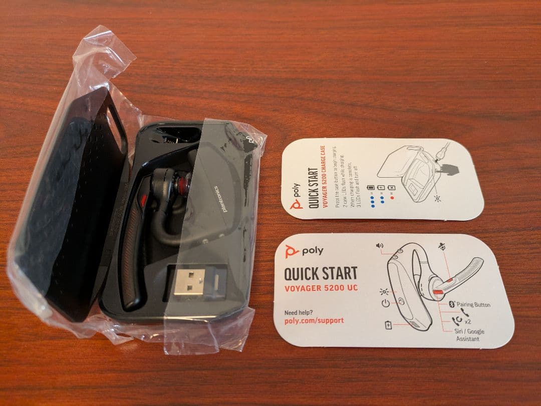 【新品】Poly Voyager 5200 UC【充電ケース付】