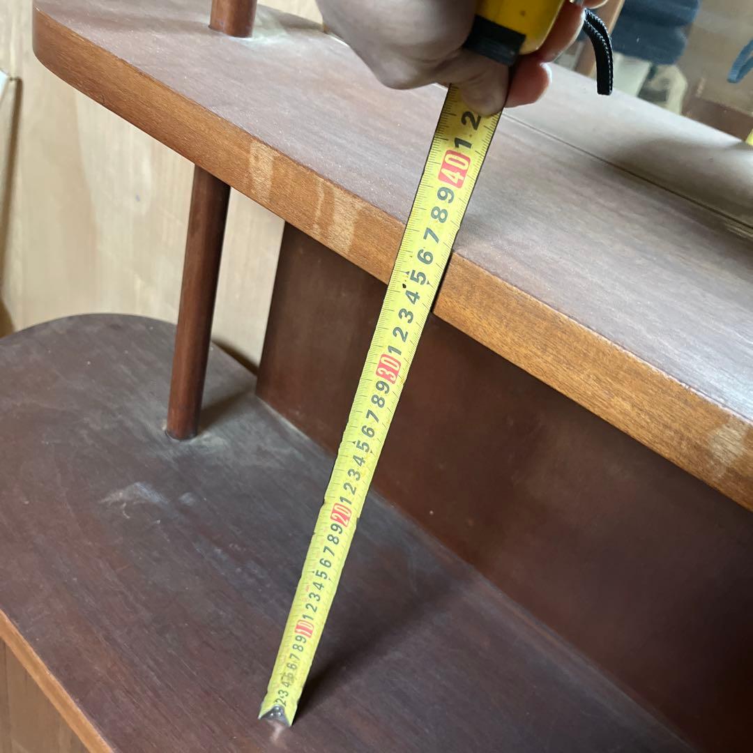 コーナー蛇腹キャビネット　チーク