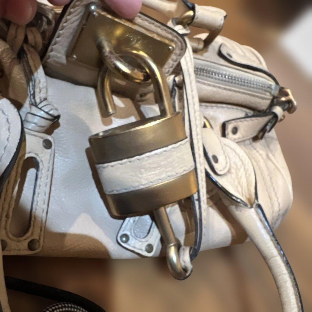 クロエ　chloe パディントン カデナレザートートバッグ ショルダー ベージュ