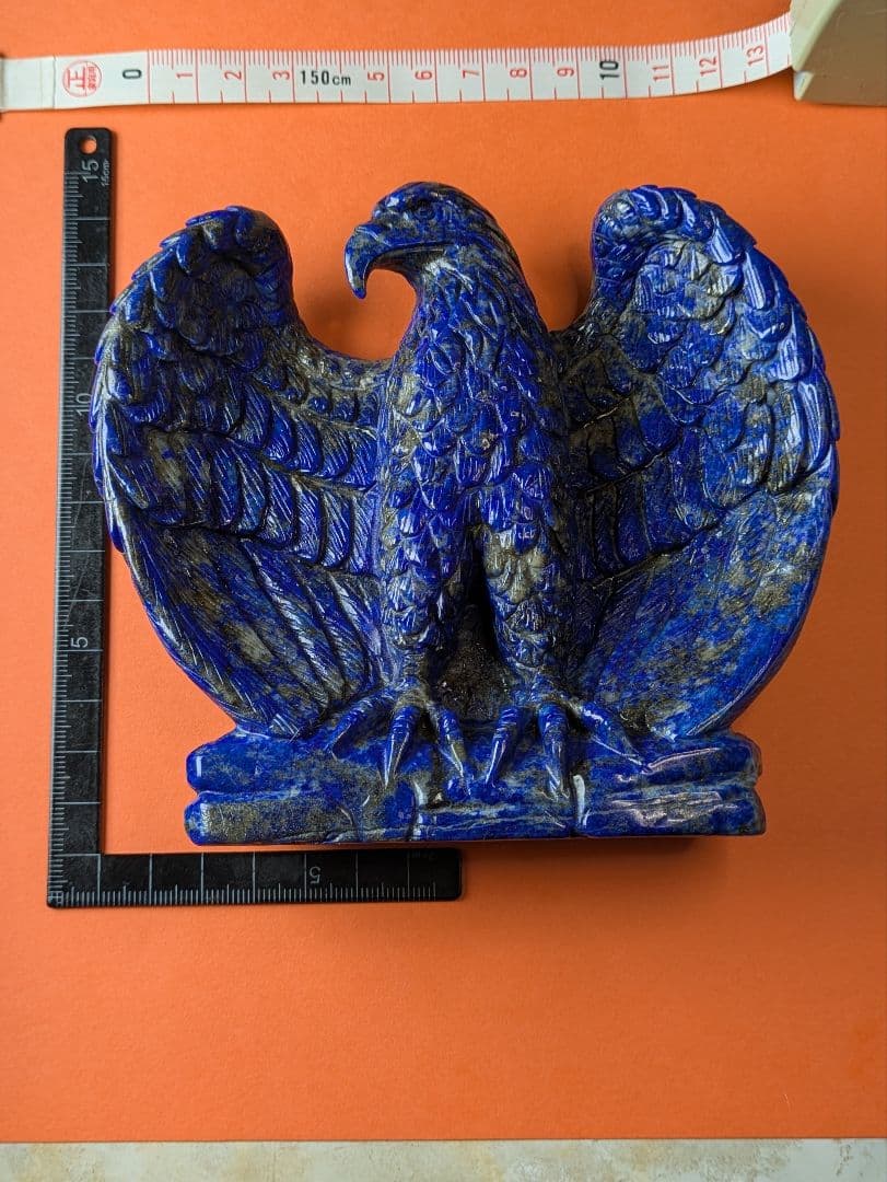 天然石 ラピスラズリ の 鷲【ワシ】 の 置物です。一点物！工芸品！ランクはＡ5