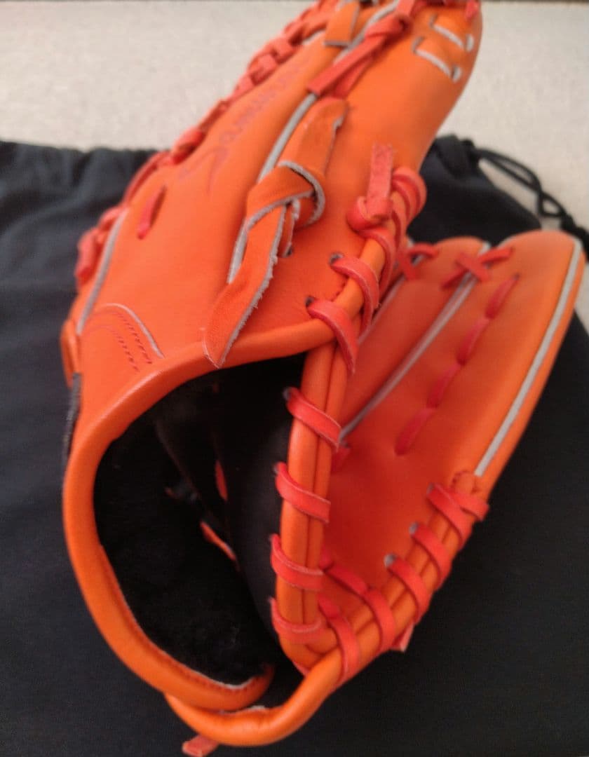 硬式グローブ 侍 外野手用 スガイスポーツ 大人用 オレンジ