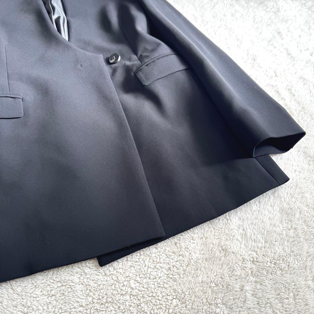 ジャケット・アウター Collarless Double Breasted Suit Jacket