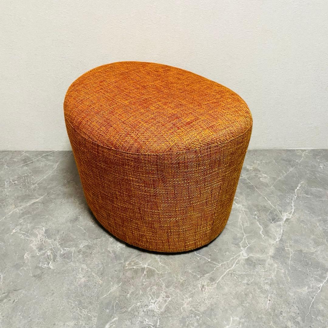 富士ファニチア　オーバル　スツール ファブリック　オットマン　廃盤品