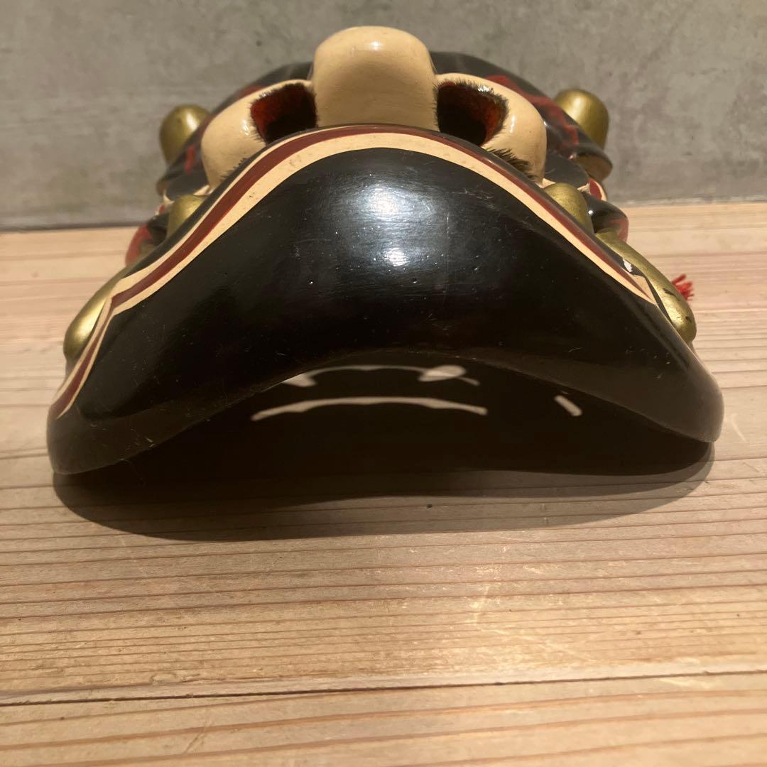 備中神楽面　田邊聖祐　建御名方命　鬼面　木彫　能面　狂言　お面　伝統芸能