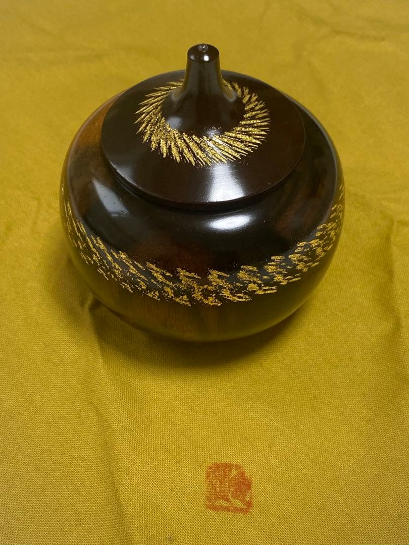 人間国宝　川北良造作　黒柿造　ボンボニエール