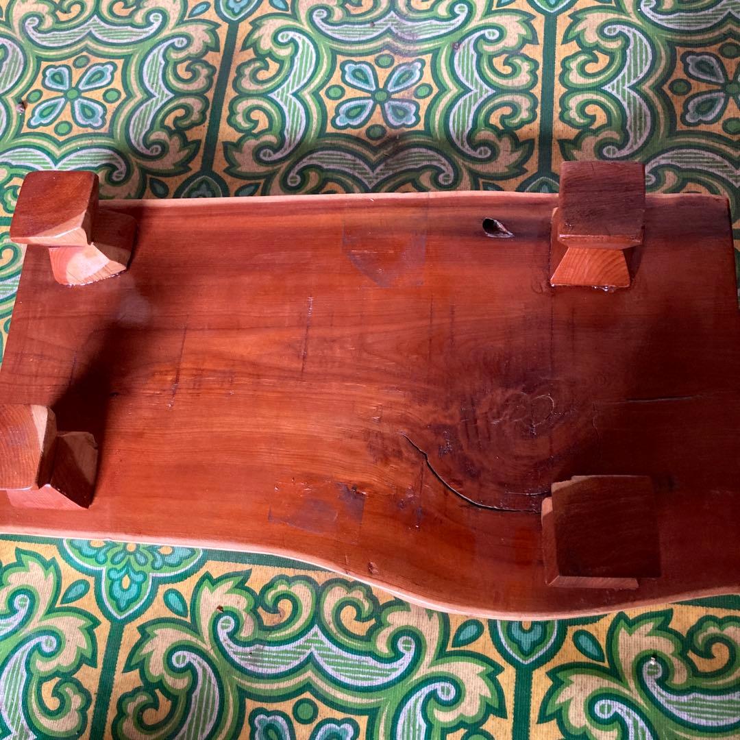 ①天然木製ミニテーブル