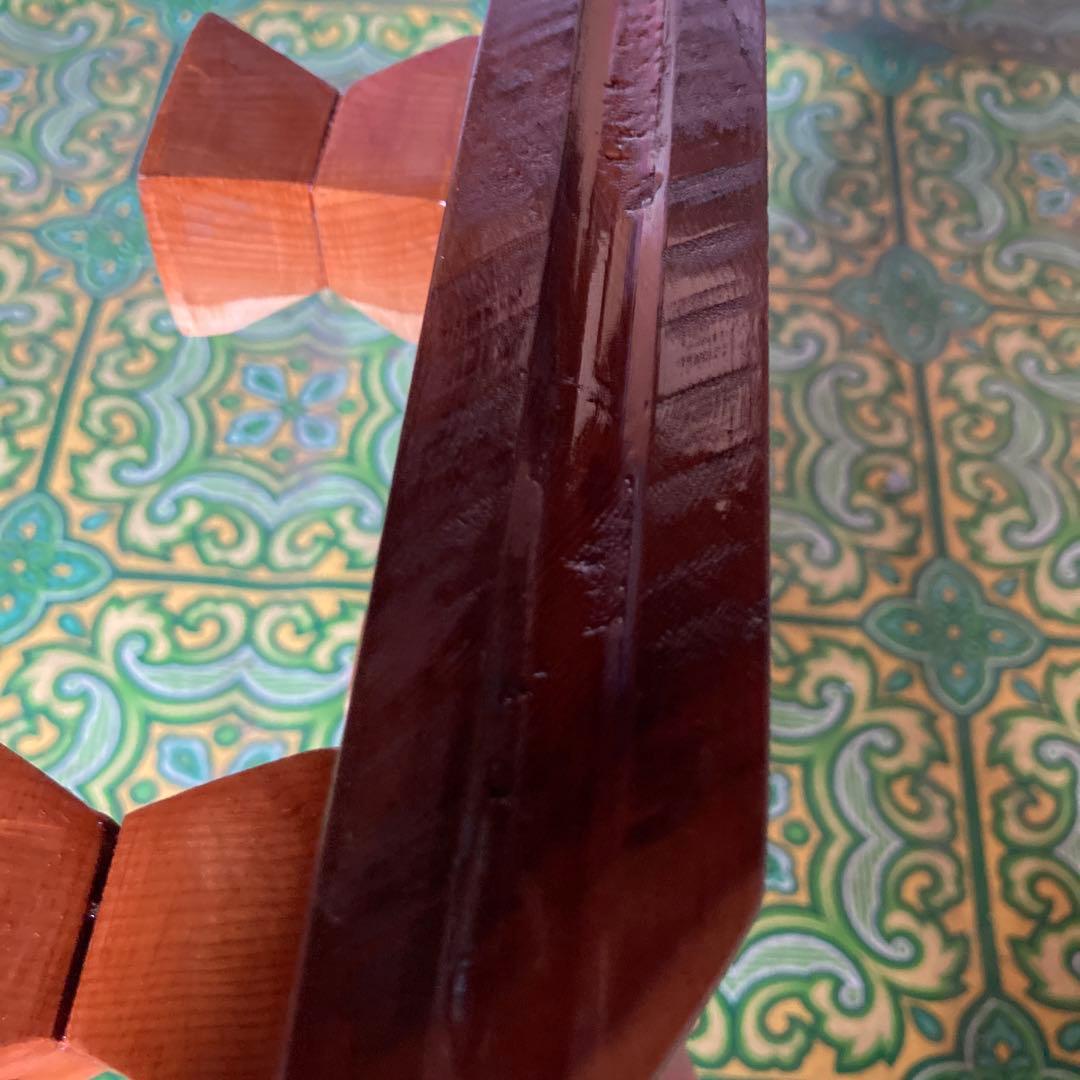 ①天然木製ミニテーブル