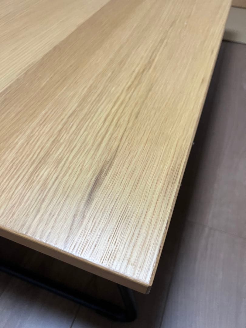 【無印良品　オーク材】木製折りたたみテーブル（ロータイプ）