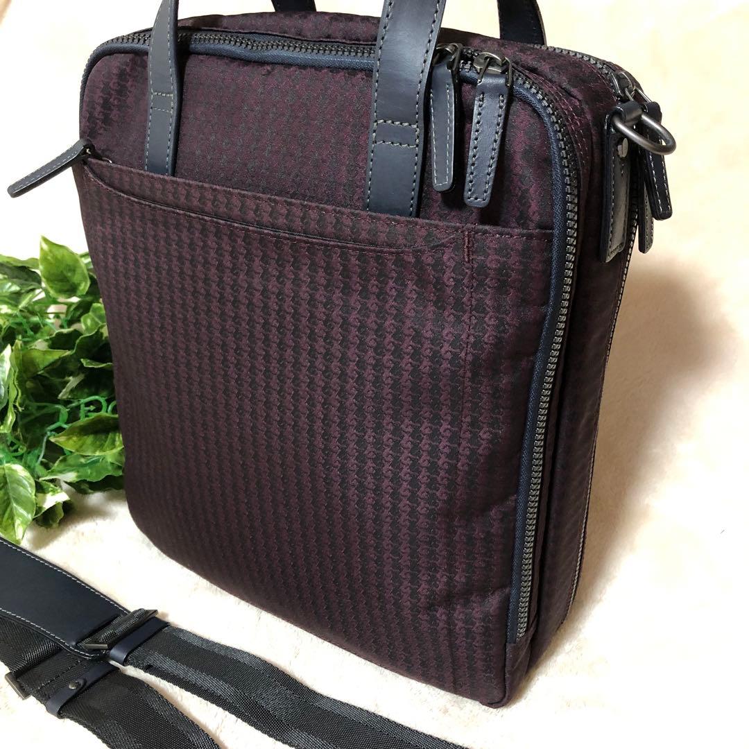 未使用　ポールスミス　ブリーフケース　ビジネスバッグ　千鳥格子　大容量　3way