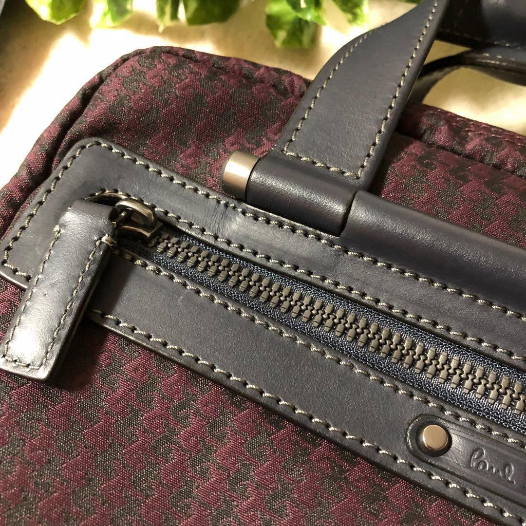 未使用　ポールスミス　ブリーフケース　ビジネスバッグ　千鳥格子　大容量　3way