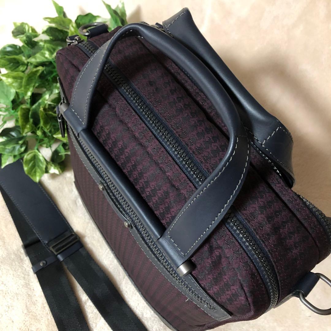 未使用　ポールスミス　ブリーフケース　ビジネスバッグ　千鳥格子　大容量　3way