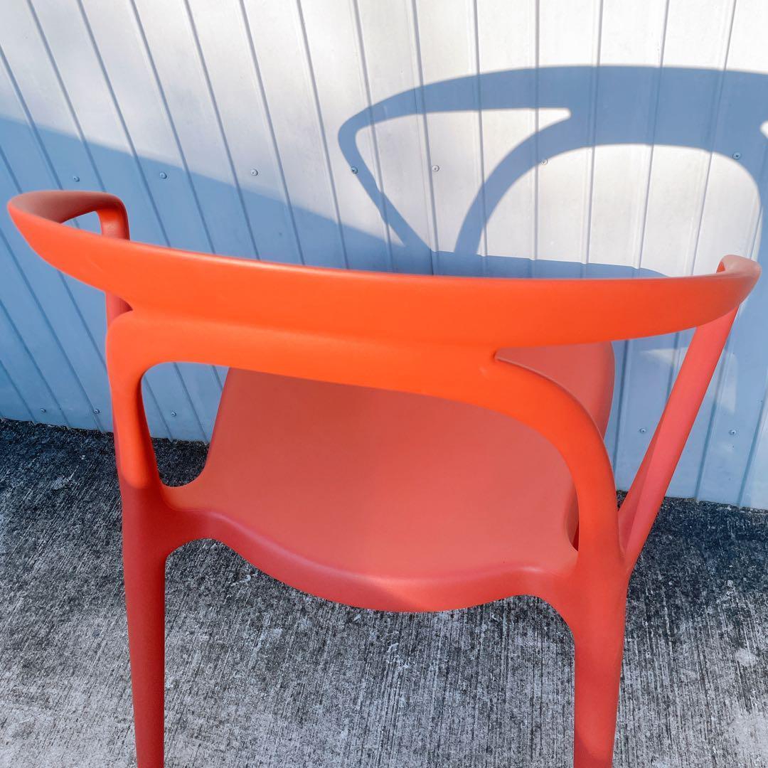 【未使用品】CHERRY エルパソ ダイニングチェア レッド 2脚セット①