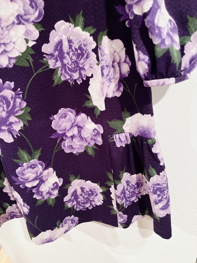 M'S GRACY 花柄ひざ丈ワンピース 38