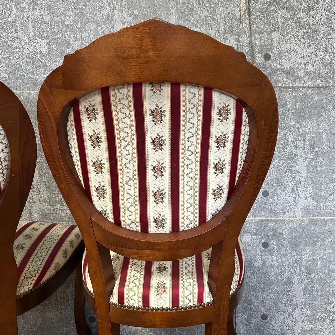 わらびもちこ꧁イタリア製꧂サロンチェア ダイニング ヨーロッパ 鋲打ち