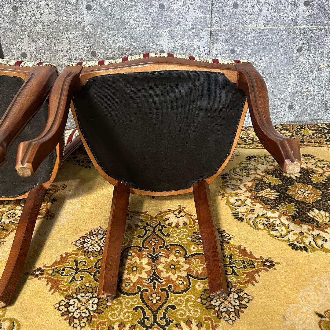 わらびもちこ꧁イタリア製꧂サロンチェア ダイニング ヨーロッパ 鋲打ち