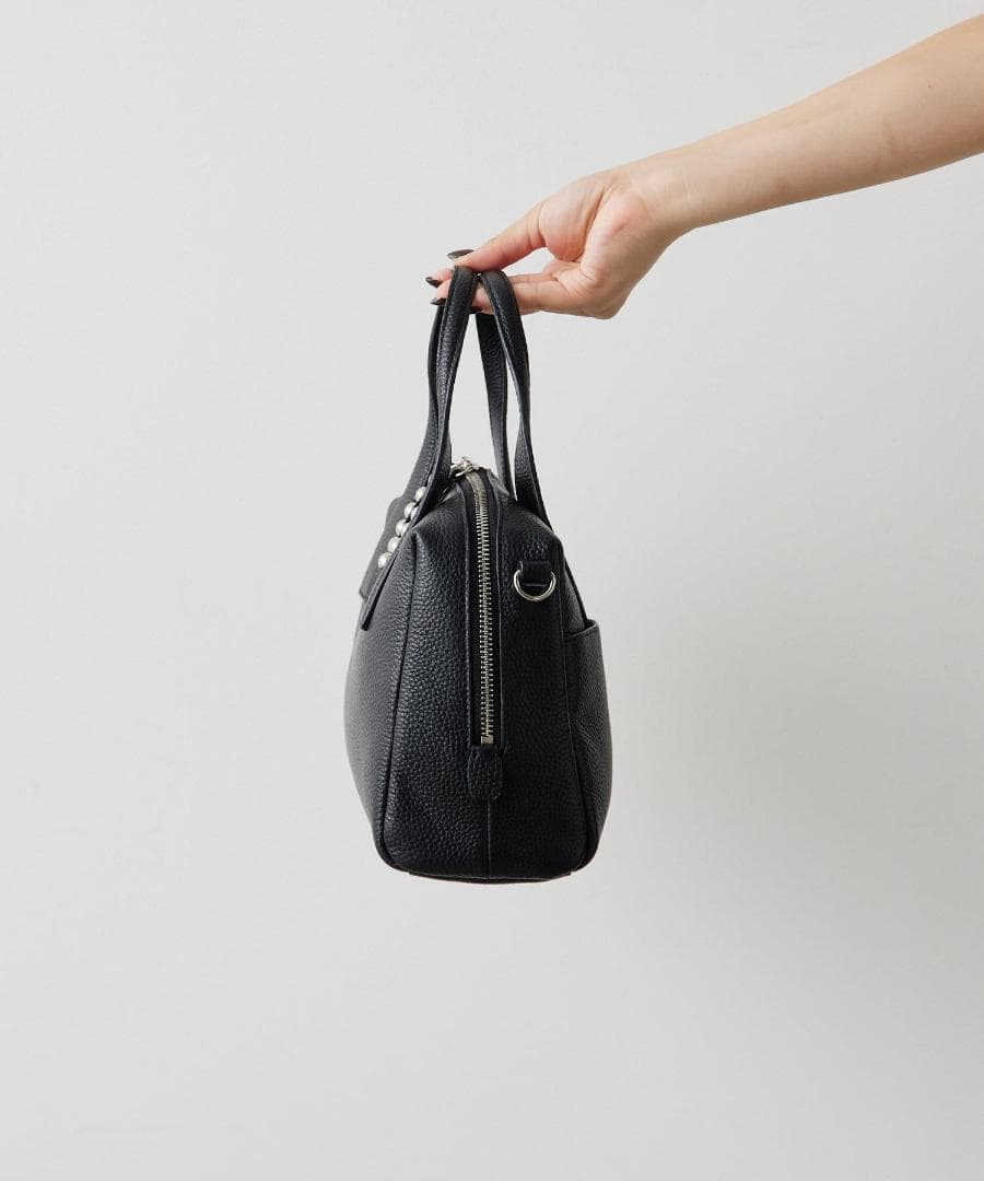 ear PAPILLONNER 2WAY スタッズボストンバッグ ブラック 本革