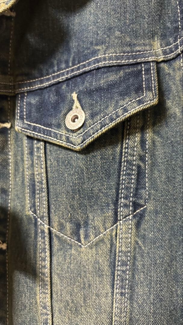 アケリコ オールインワン デニム ワンウォッシュ used加工　未使用タグ付き