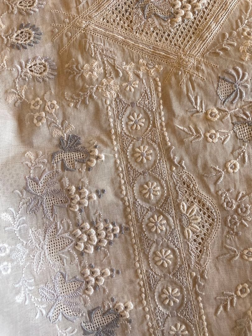 汕頭　スワトウ　SWATOW　手刺繍刺繍　テーブルクロス　希少