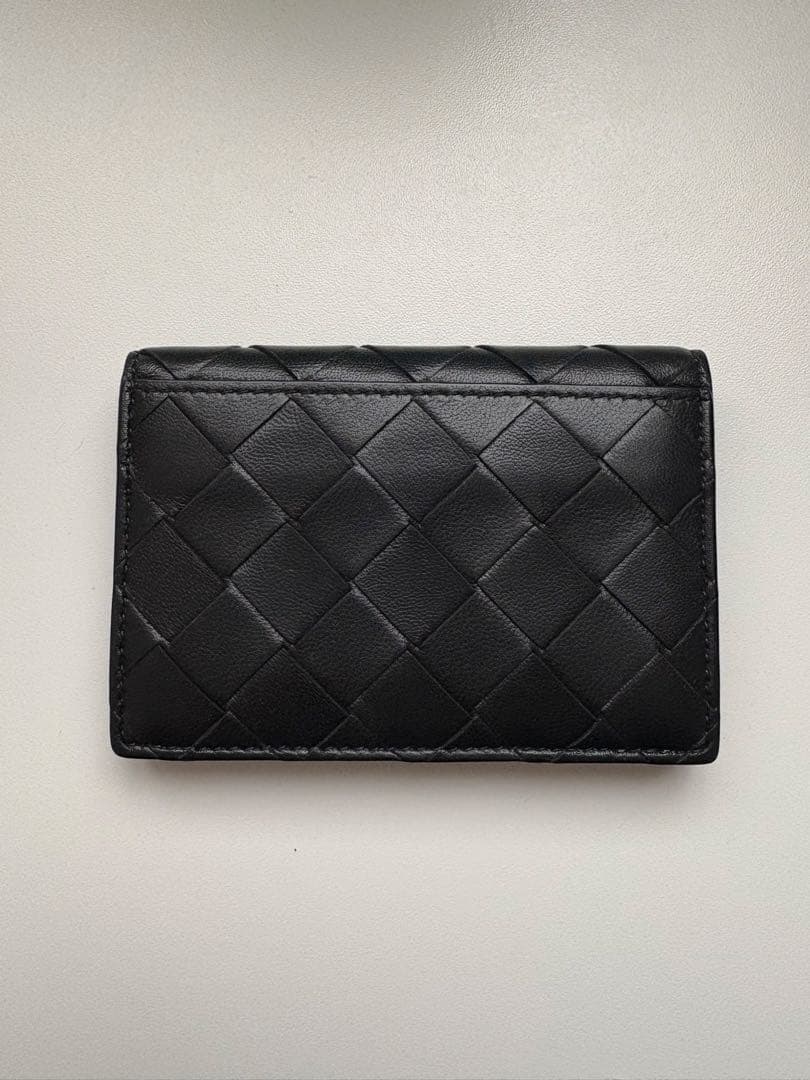 【値下げ】BOTTEGA VENETA イントレチャート ブラック名刺入れ