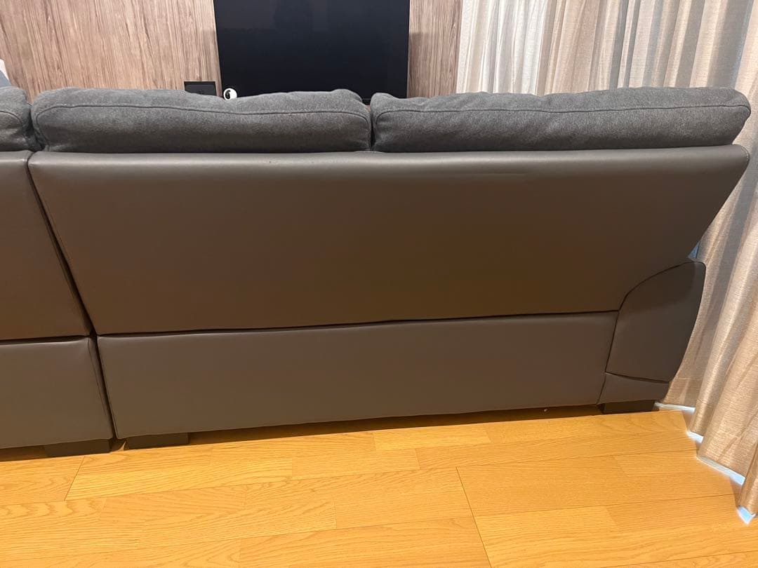 【愛知引取り・着払い限定】ニトリ　布張りカウチソファ　L字ソファ　コーナーソファ