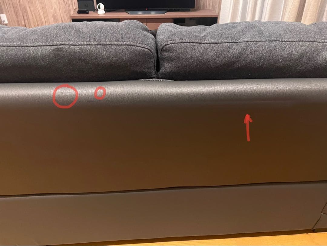 【愛知引取り・着払い限定】ニトリ　布張りカウチソファ　L字ソファ　コーナーソファ